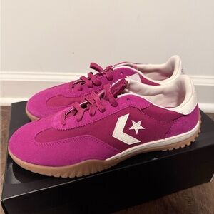 Converse Women's Magenta and White Sneakers